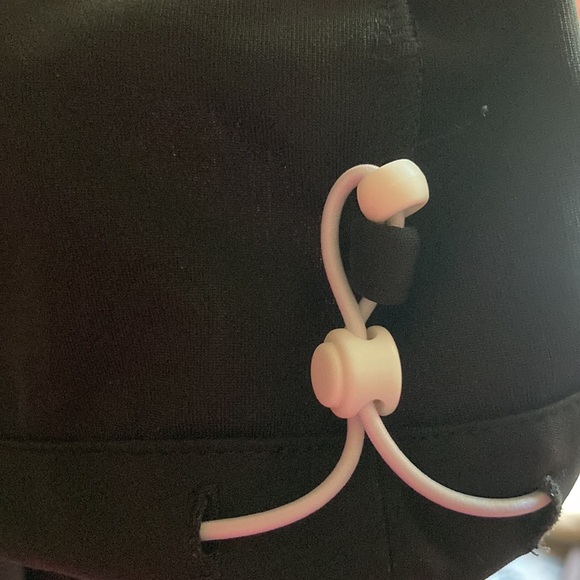 PUMA Golf 1/2 zip Black Shirt white stripe design front pocket Wing Cell sports - Picture 10 of 12